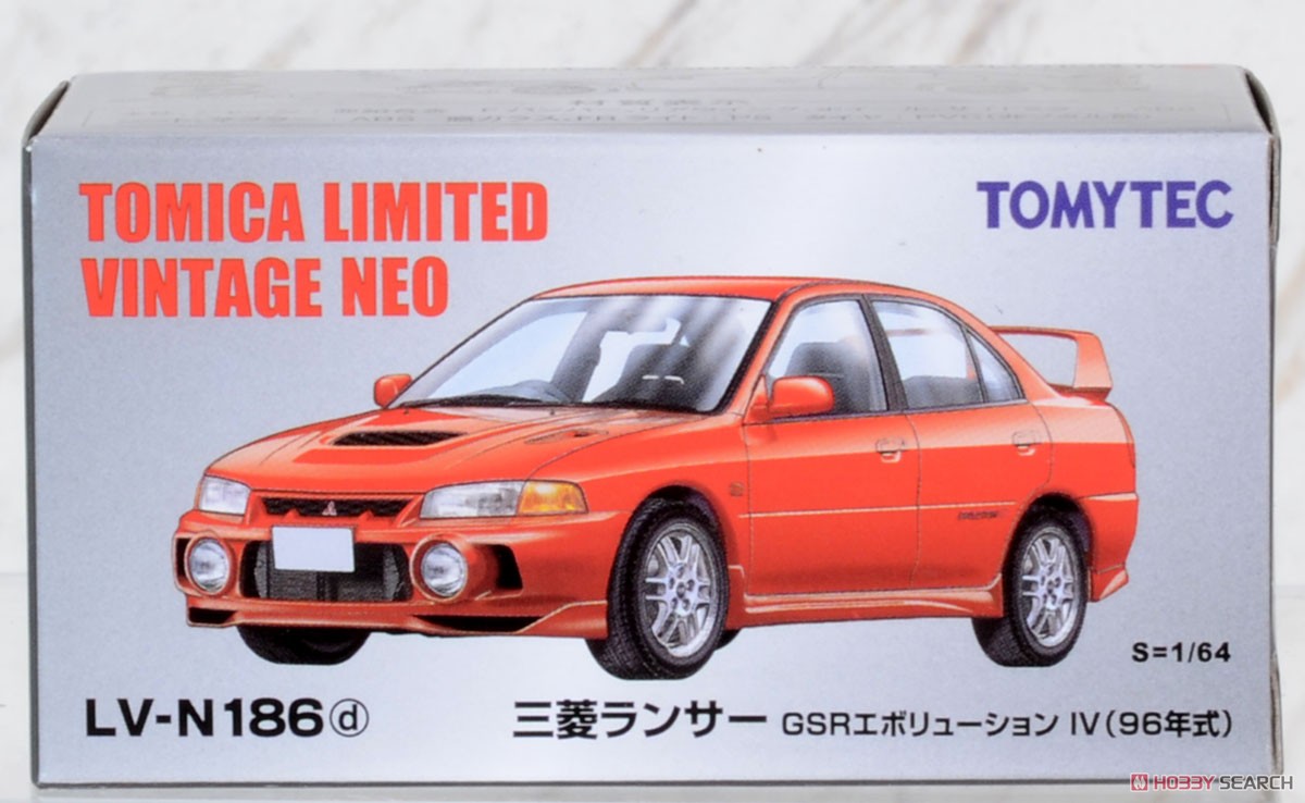 TLV-N186d Mitsubishi Lancer GSR Evolution IV (Red) (Diecast Car) Package1