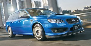 スバル レガシィ ツーリングワゴン STI S402 ブルー (ミニカー)