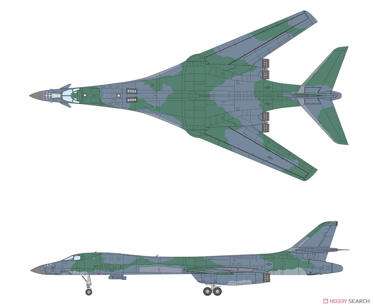 アメリカ空軍 爆撃機 B-1Bランサー 第337爆撃飛行隊 (初期型3色迷彩) (プラモデル) 塗装1