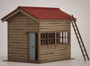 1/80(HO) Boarded Hut A Color Ver. (Unassembled Kit) (Model Train)