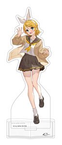 Hatsune Miku Series Acrylic Stand Kagamine Rin School Uniform Teffish (Anime Toy)