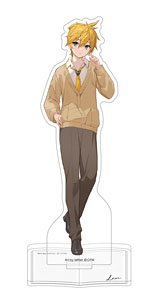 Hatsune Miku Series Acrylic Stand Kagamine Len School Uniform Teffish (Anime Toy)