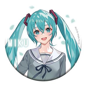 Hatsune Miku Series Can Badge Hatsune Miku School Uniform Teffish (Anime Toy)