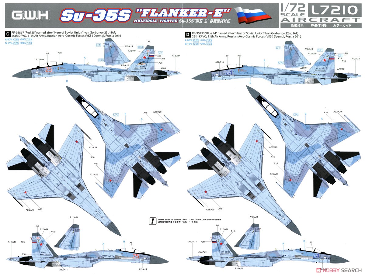 Su-35S フランカーE 空対地ウエポン装備 (プラモデル) 塗装2