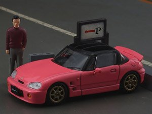 Suzuki Cappuccino 1998 Custom ID Pink RHD w/Figure (Diecast Car)