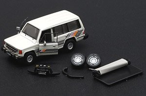 Mitsubishi Pajero 1st Generation 1983 White w/Stripe RHD (Diecast Car)