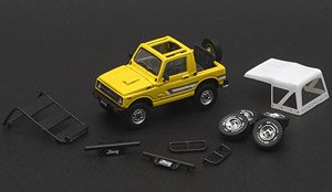スズキ ジムニー (JA11) イエロー (日本モデル) RHD (ミニカー)