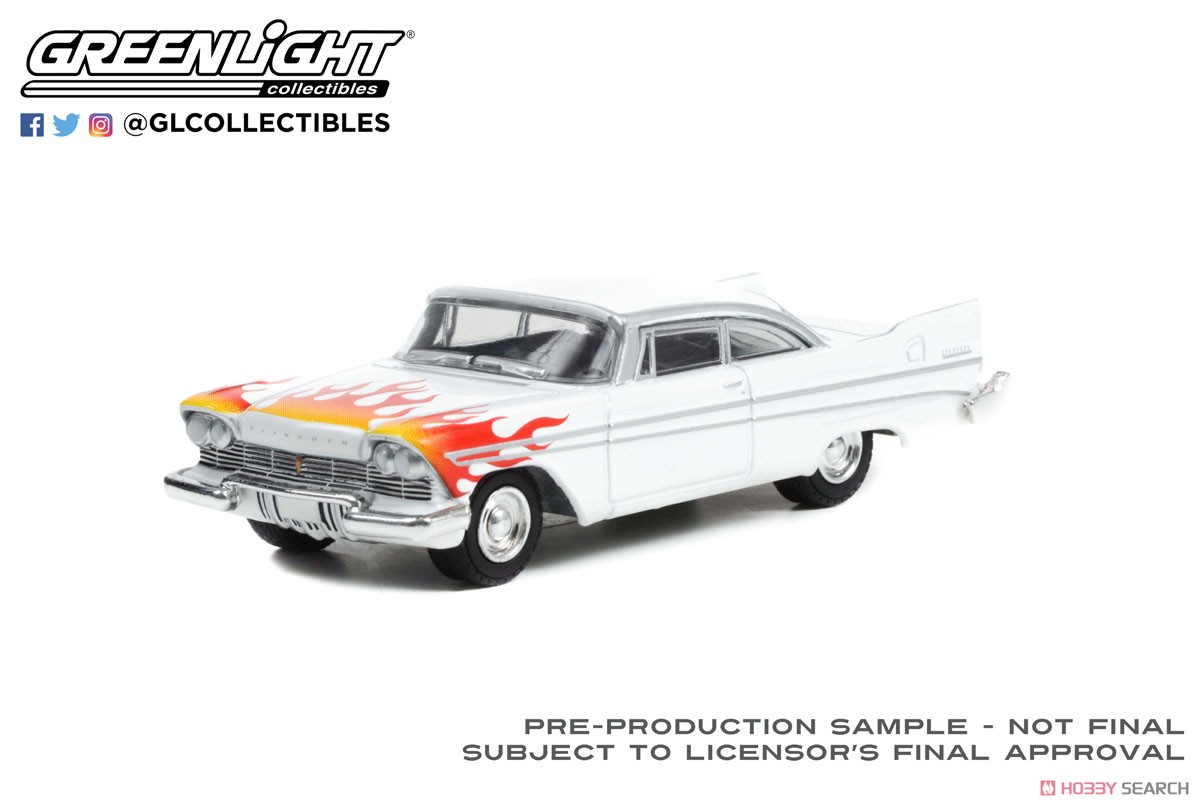 Flames The Series - 1957 Plymouth Belvedere - White with Flames (ミニカー) 商品画像1