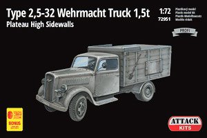 Type 2,5-32 Wehrmacht Truck 1,5t Plateau High Sidewalls (Plastic model)