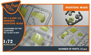 OV-1 A/JOV-1A Mohawk for CP Kit Painting Mask `Yellow Kabuki Paper` (for Clear Prop !) (Plastic model)