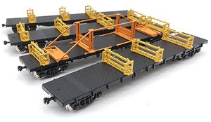 1/80(HO) CHIK6000 Rail Transporter Type D Four Car Set Paper Kit (4-Car Unassembled Kit) (Model Train)