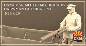 Canadian Motor MG Brigade Crewman Checking MG (Plastic model)