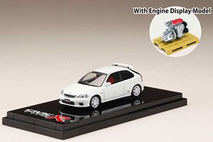 Honda Civic Type R (EK9) Championship White w/Engine Display Model (Diecast Car)