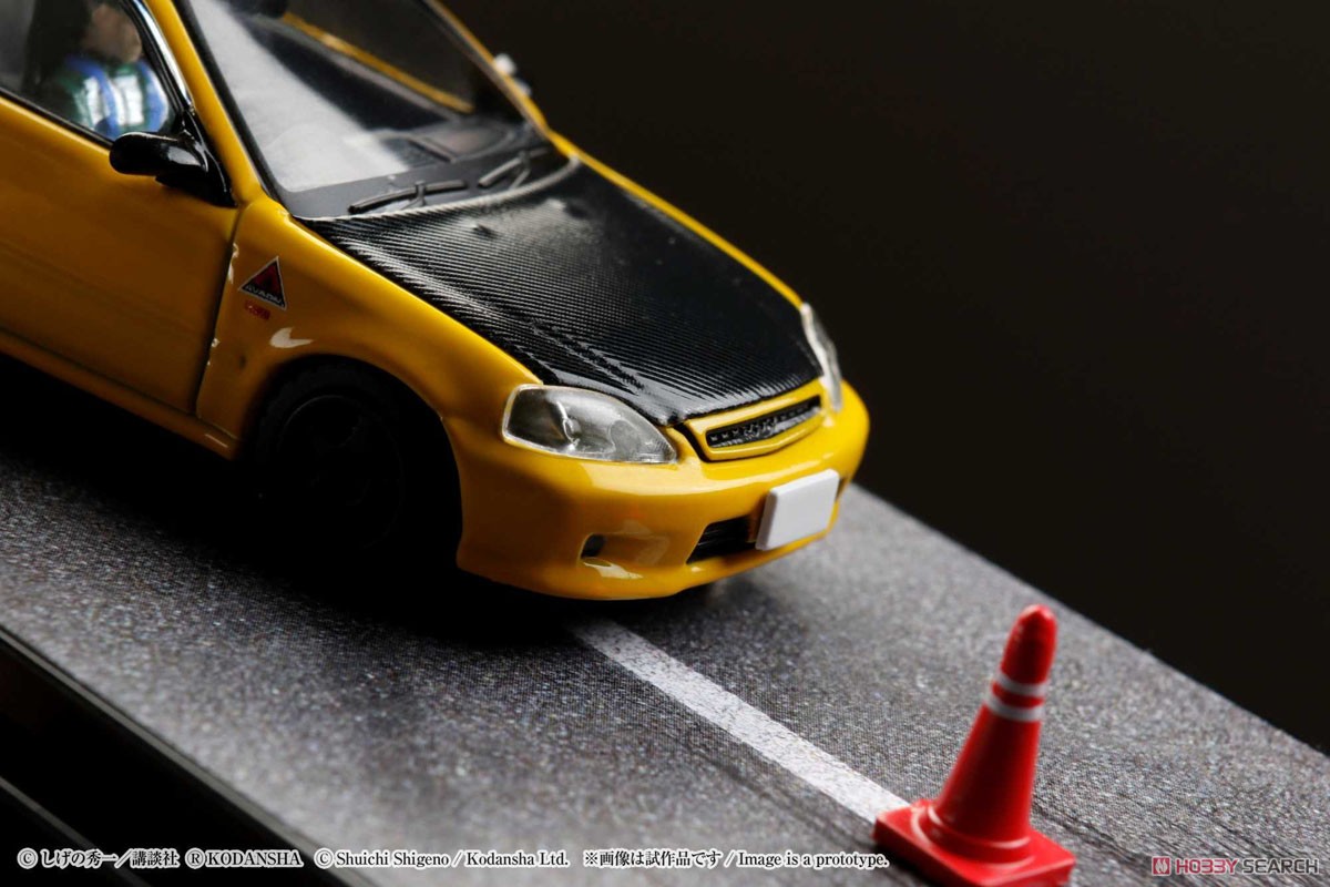 Honda Civic (EK9) Todojuku / Tomoyuki Tachi (w/Initial D Driver Figure, Diorama Set) (Diecast Car) Item picture3