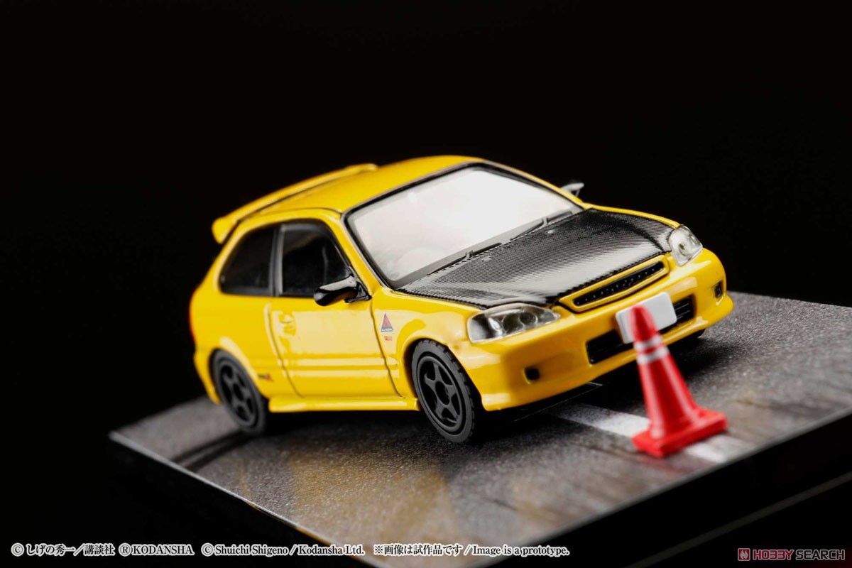 Honda Civic (EK9) Todojuku / Tomoyuki Tachi (w/Initial D Driver Figure, Diorama Set) (Diecast Car) Item picture5