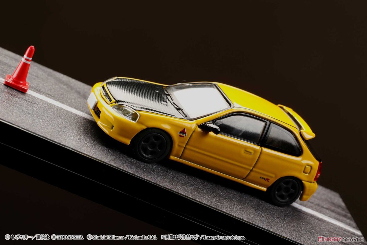 Honda Civic (EK9) Todojuku / Tomoyuki Tachi (w/Initial D Driver Figure, Diorama Set) (Diecast Car) Item picture6