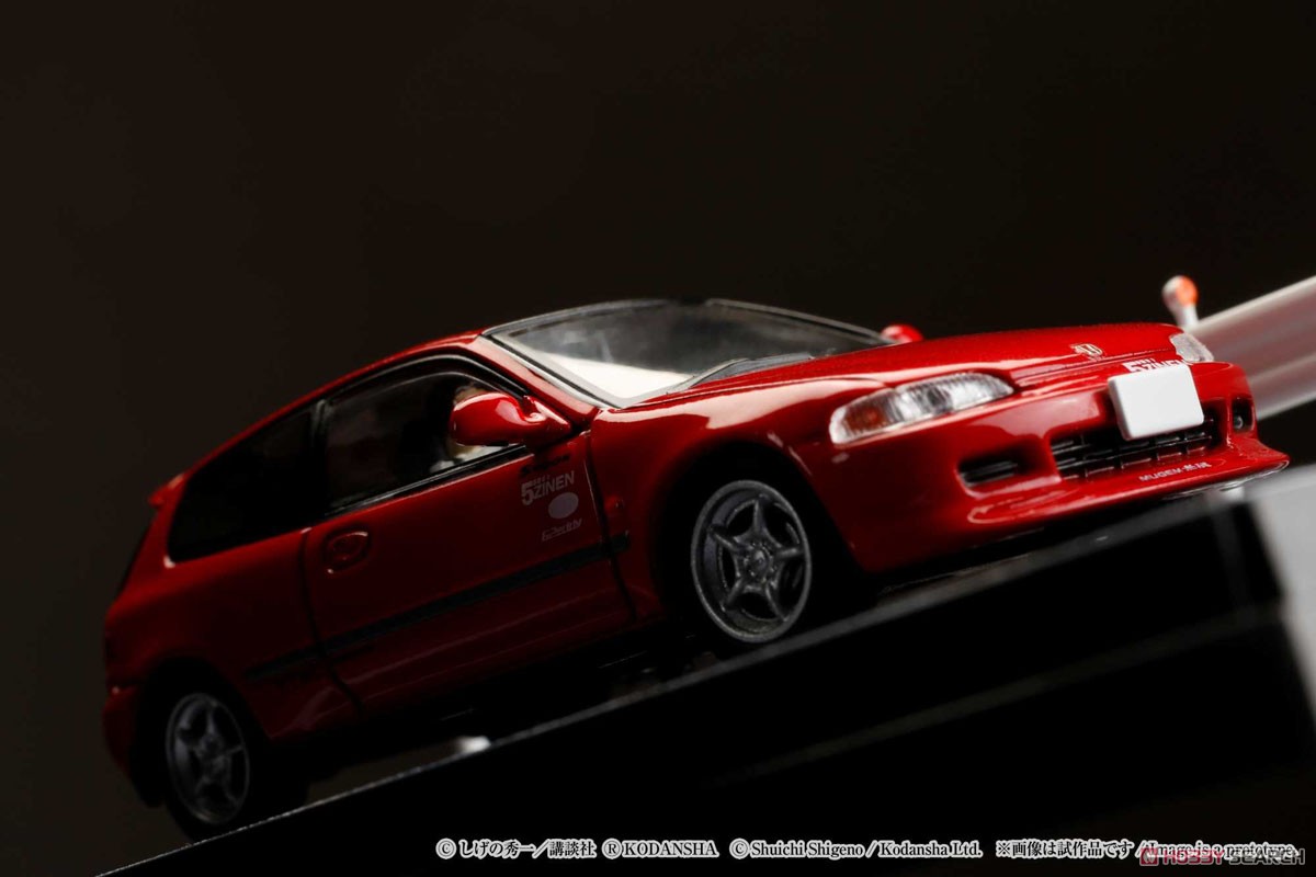 Honda CIVIC (EG6) 妙義 Night Kids / 庄司慎吾 (頭文字D: ドライバーフィギュア付ジオラマセット) (ミニカー) 商品画像4