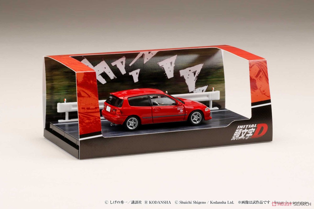 Honda CIVIC (EG6) 妙義 Night Kids / 庄司慎吾 (頭文字D: ドライバーフィギュア付ジオラマセット) (ミニカー) パッケージ1