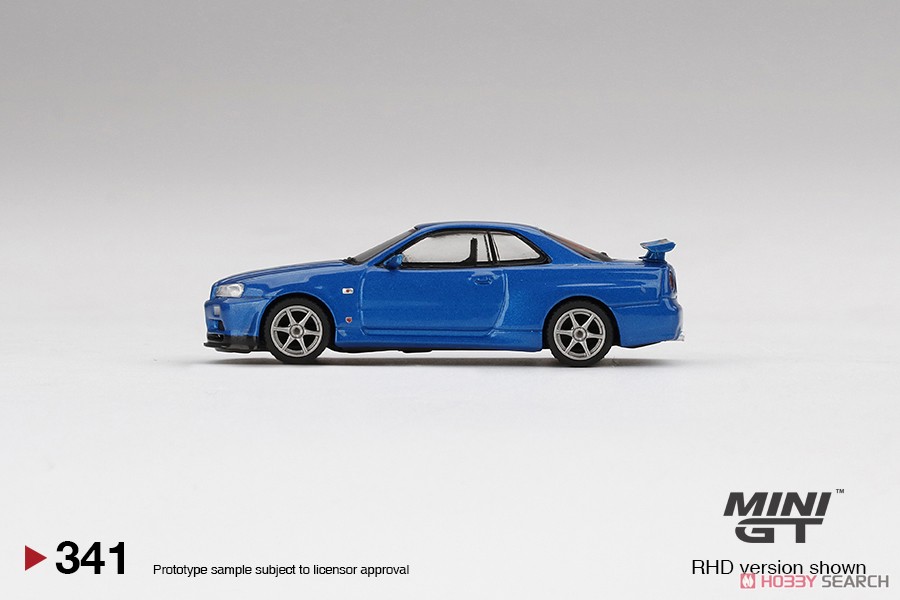 Nissan スカイライン GT-R R34 Vスペック II ベイサイドブルー (右ハンドル) (ミニカー) 商品画像2