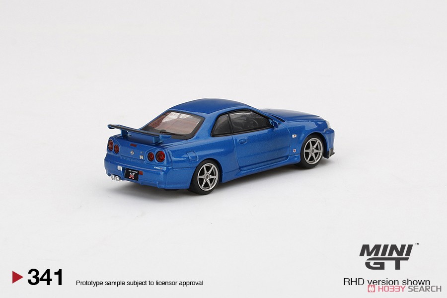 Nissan スカイライン GT-R R34 Vスペック II ベイサイドブルー (右ハンドル) (ミニカー) 商品画像3