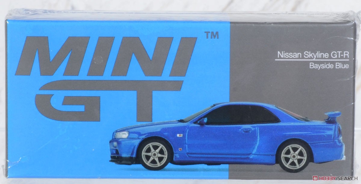 Nissan スカイライン GT-R R34 Vスペック II ベイサイドブルー (右ハンドル) (ミニカー) パッケージ1
