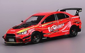 Mitsubishi Lancer Evolution X Varis CZ4A Widebody Ver.2 Red (Diecast Car)