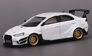 Mitsubishi Lancer Evolution X Varis CZ4A Widebody Ver.2 White (Diecast Car)