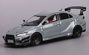 Mitsubishi Lancer Evolution X Varis CZ4A Widebody Ver.2 Gray (Diecast Car)