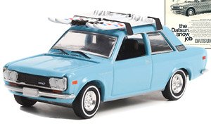 Vintage Ad Cars Series 7 - 1970 Datsun 510 with Ski Roof Rack `The Datsun Snow Job` (ミニカー)