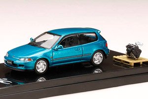 Honda Civic (EG6) SiR II / Tahitian Green Pearl w/Engine Display Model (Diecast Car)