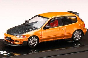 Honda Civic (EG6) JDM Style / Mesh Wheel Orange Metallic (Diecast Car)