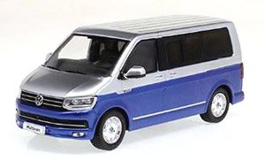 VW T6 マルチバン 2017 シルバー/ブルー (ミニカー)