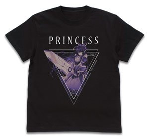 デート・ア・ライブ 原作版 ＜プリンセス＞夜刀神十香 Tシャツ BLACK S (キャラクターグッズ)