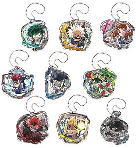 Pita! Deformed My Hero Academia Rescue Activities Acrylic Key Ring (Set of 9) (Anime Toy)