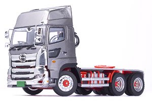 日野プロフィアSS 6×4 ハイルーフ ライトガンメタリック 現行モデル (ミニカー)