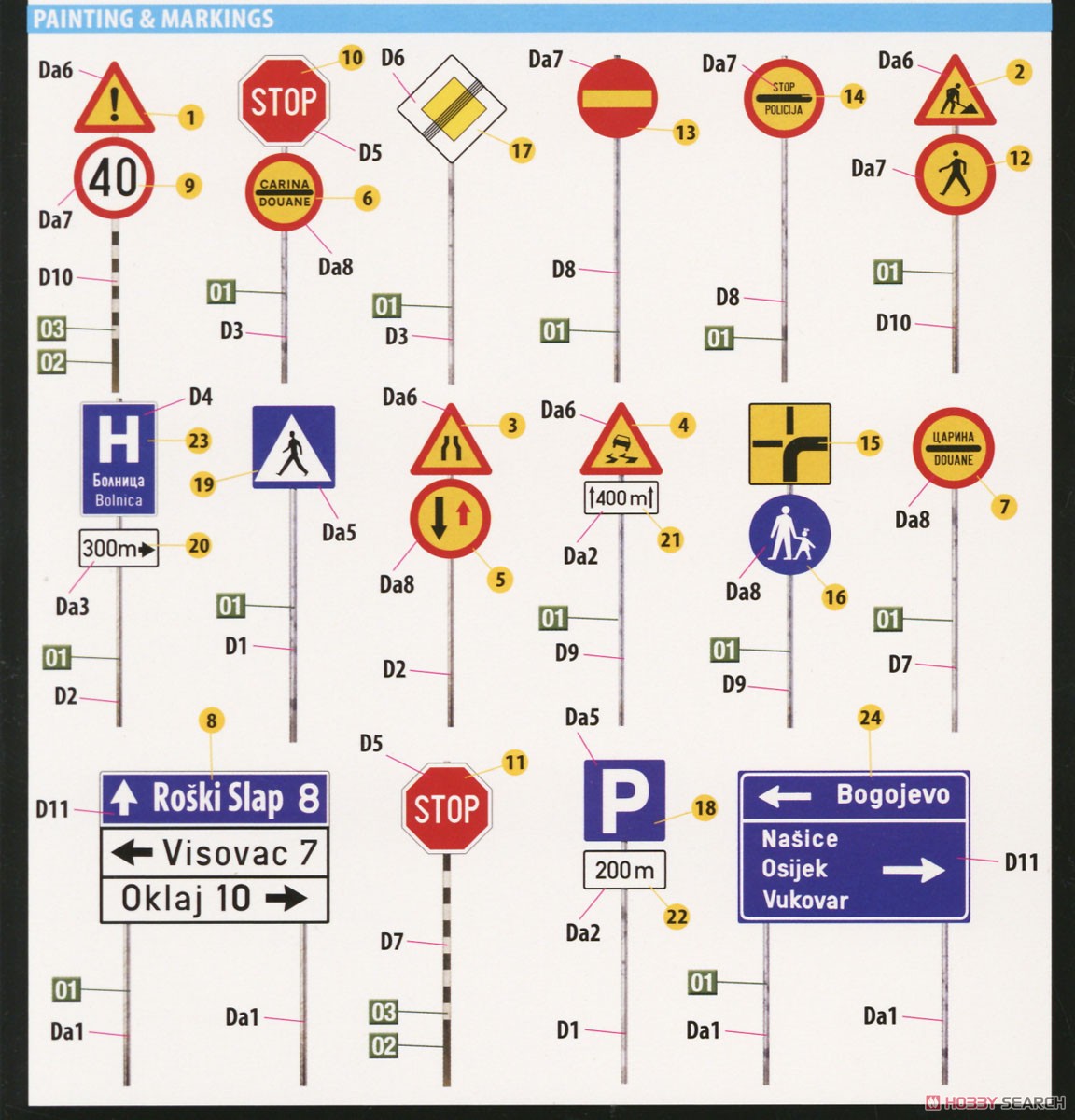 Traffic Signs. Yugoslavia 1990`s (Plastic model) Color2