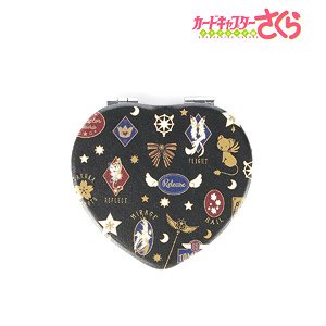 Cardcaptor Sakura: Clear Card Heart Shape Folding Mirror (Black) (Anime Toy)