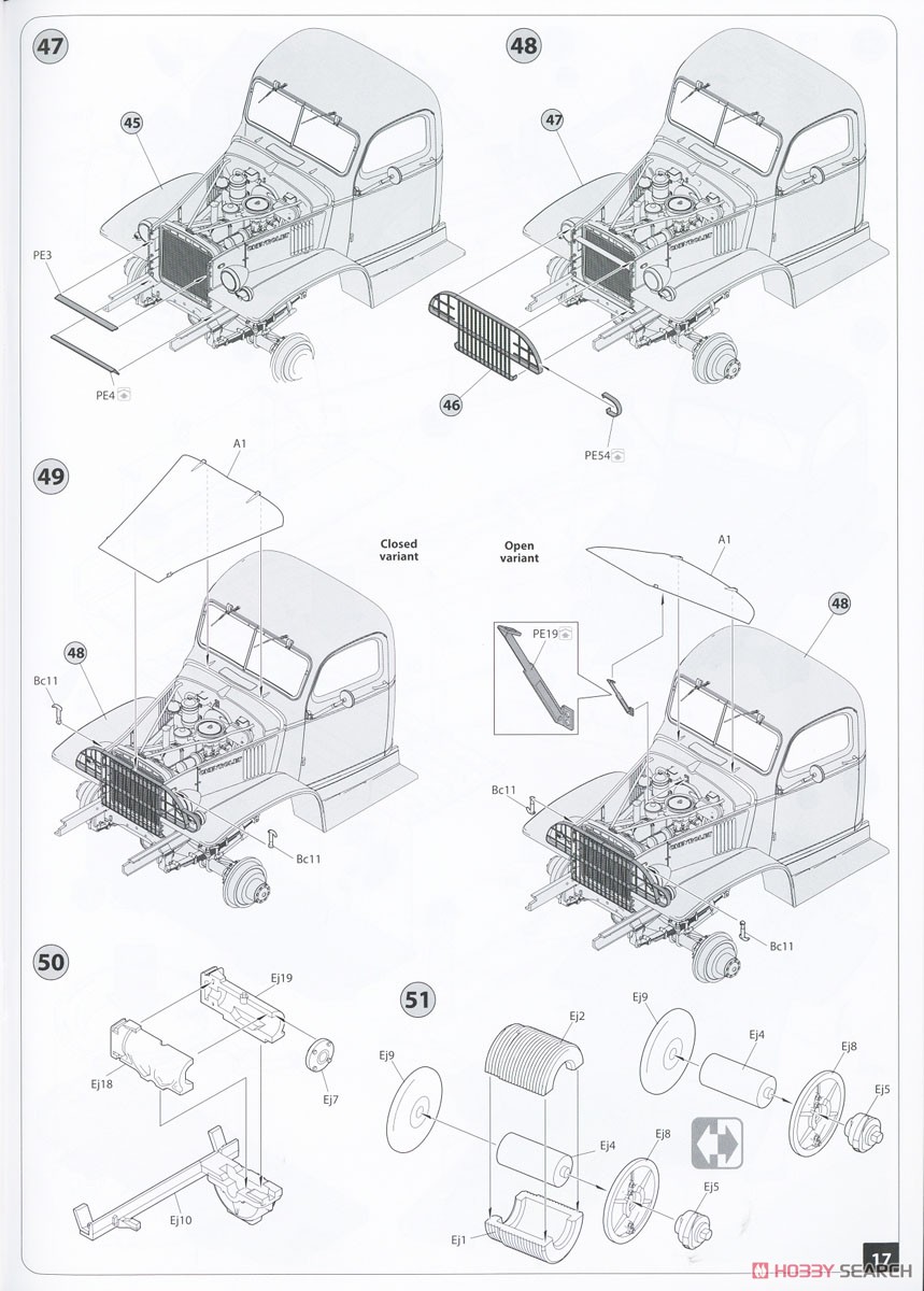 G7117 1.5t 4x4 カーゴトラック ウィンチ付き (プラモデル) 設計図11