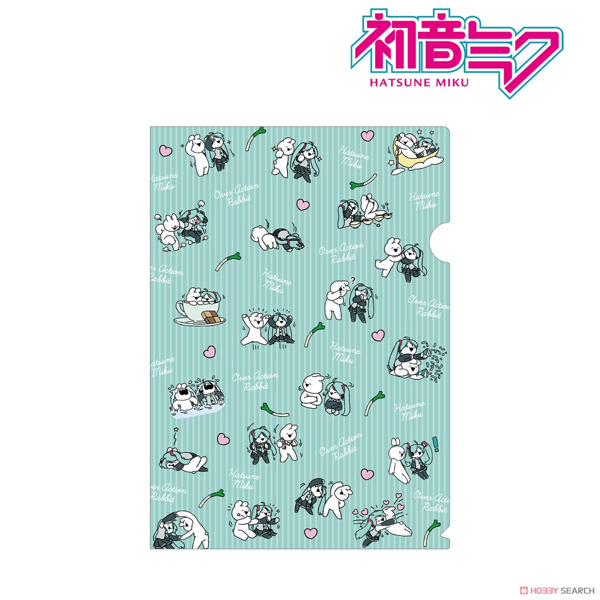 Hatsune Miku Miku World Collab Over Action Rabbit Clear File (Anime Toy) 商品画像1