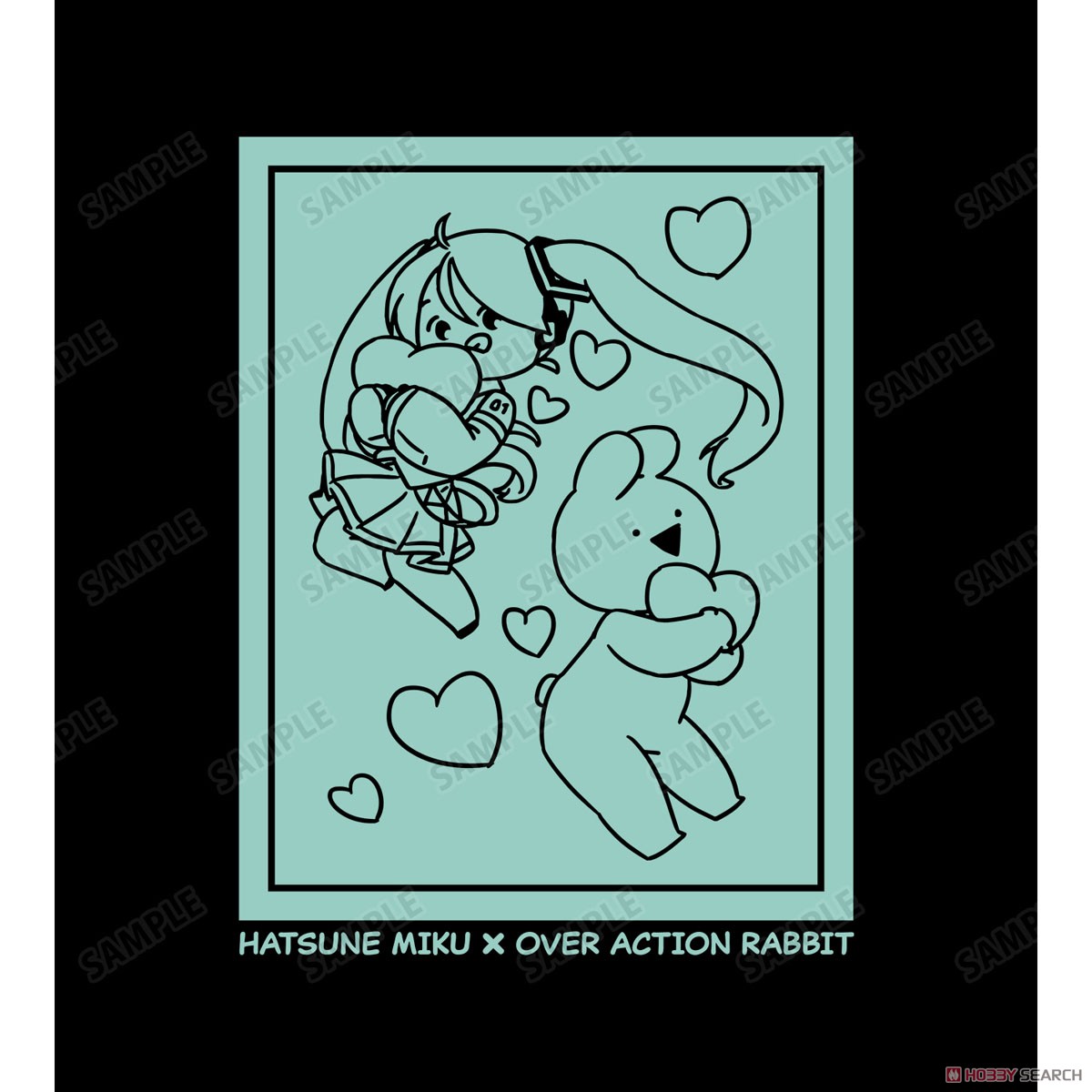 Hatsune Miku Miku World Collab Over Action Rabbit Big Zip Tote Bag (Anime Toy) 商品画像5