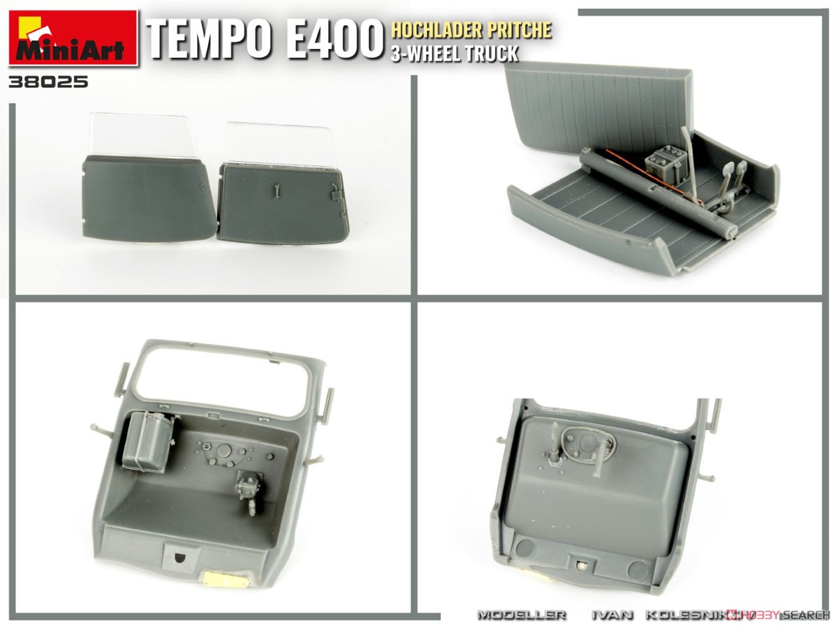 Tempo E400 荷台付き三輪トラック (プラモデル) その他の画像10