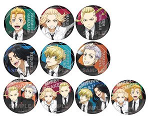 [Tokyo Revengers] Trading Holo Can Badge Black Suit ser. (Set of 10) (Anime Toy)
