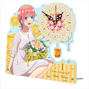The Quintessential Quintuplets Season 2 Acrylic Table Clock [Ichika Nakano] White Dress (Anime Toy)