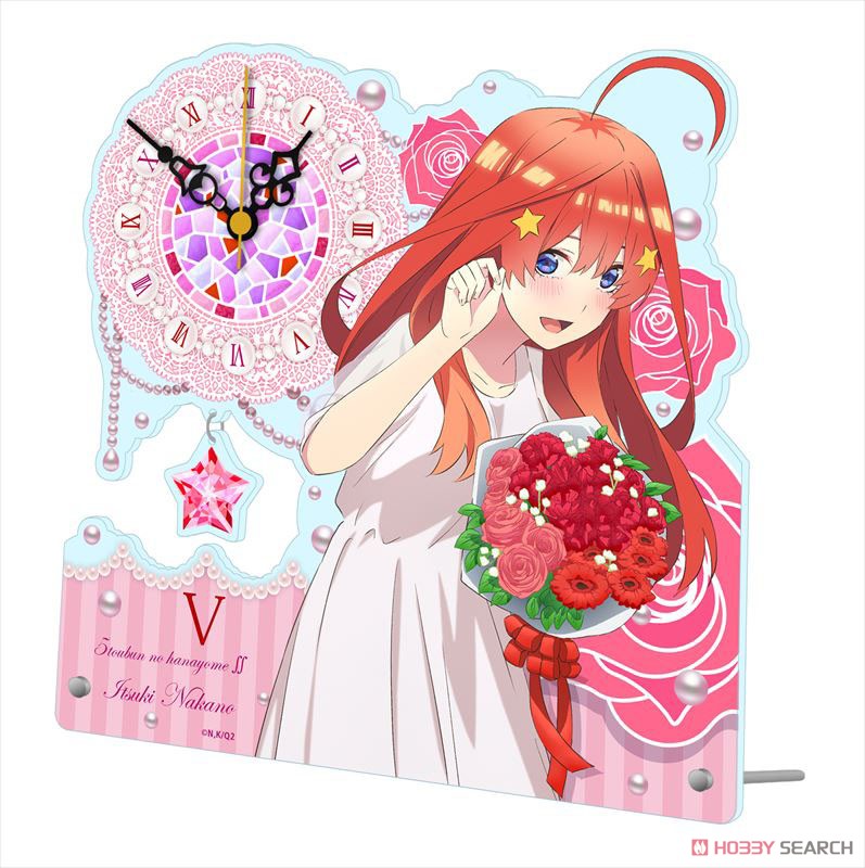 The Quintessential Quintuplets Season 2 Acrylic Table Clock [Itsuki Nakano] White Dress (Anime Toy) Item picture1