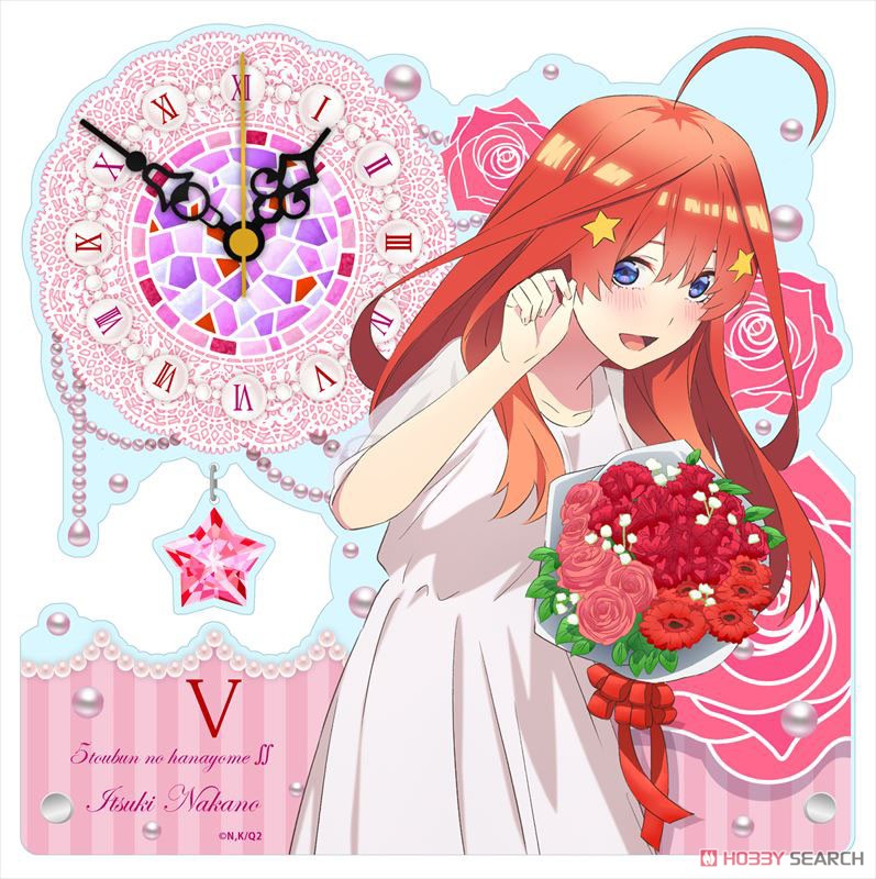 The Quintessential Quintuplets Season 2 Acrylic Table Clock [Itsuki Nakano] White Dress (Anime Toy) Item picture2