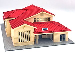 1/150 Scale Paper Model Kit Station Series 35 : Local Station Building / Soneda Station (Fukushima Transportation Soneda Station) Type (Unassembled Kit) (Model Train)