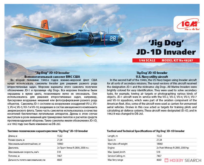 JD-1D インベーダー (プラモデル) 英語解説1