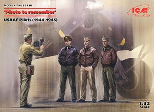 USAAF パイロット (1944-1945)`記念撮影` (プラモデル)