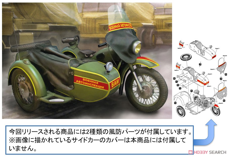 Soviet Sidecar MV-750 Military Automobile Inspection (Plastic model) Other picture2