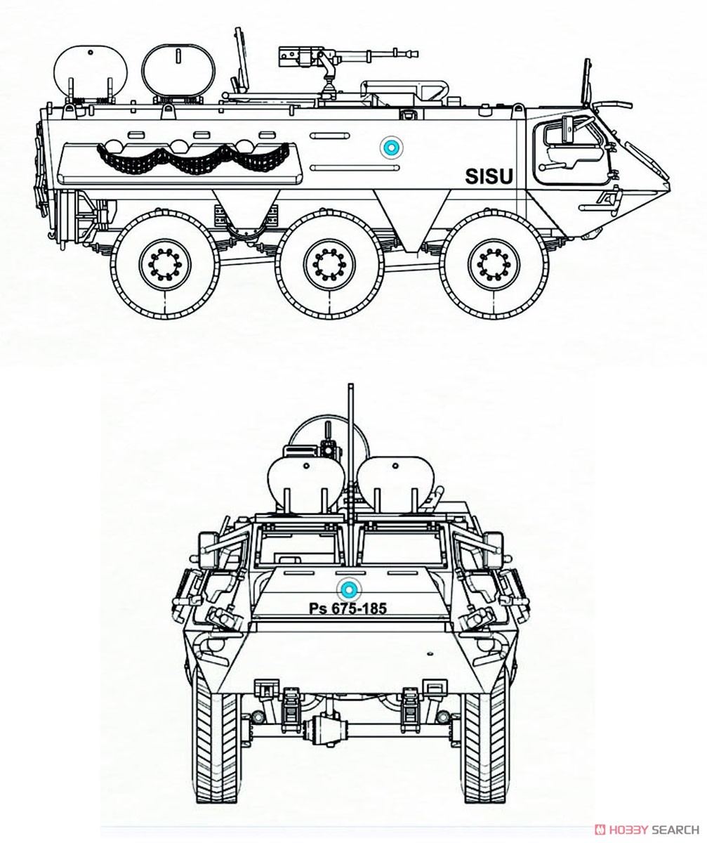 フィンランド国防軍 Sisu xa-180装甲車 初期マーキング (プラモデル) その他の画像5
